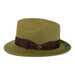 Short Brim Panama Hat Handmade from 100% Oaxacan Wool - Green Olive - Stockyard X 'The Leather Store'