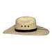 Wide Brim Cowboy Hat Handmade from 100% Coconut Palm Leaves - Light Brown - Stockyard X 'The Leather Store'