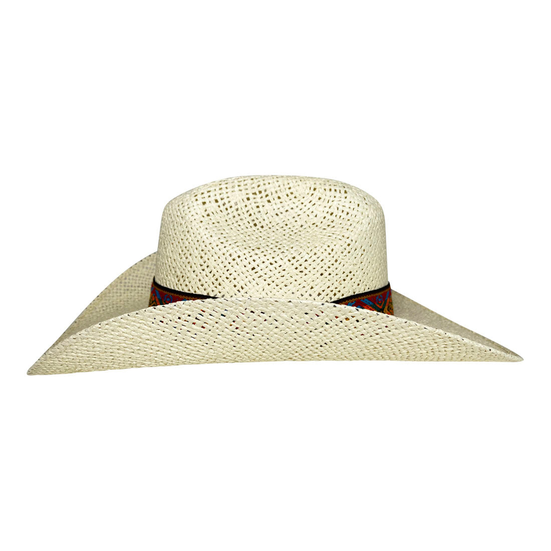 Wide Brim Cowboy Hat Handmade from Oaxacan Wood Pulp Raffia - Light Brown - Stockyard X 'The Leather Store'