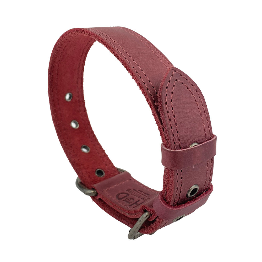 Leather Medium Dog Collar (12 to 21 in.) - Stockyard X 'The Leather Store'