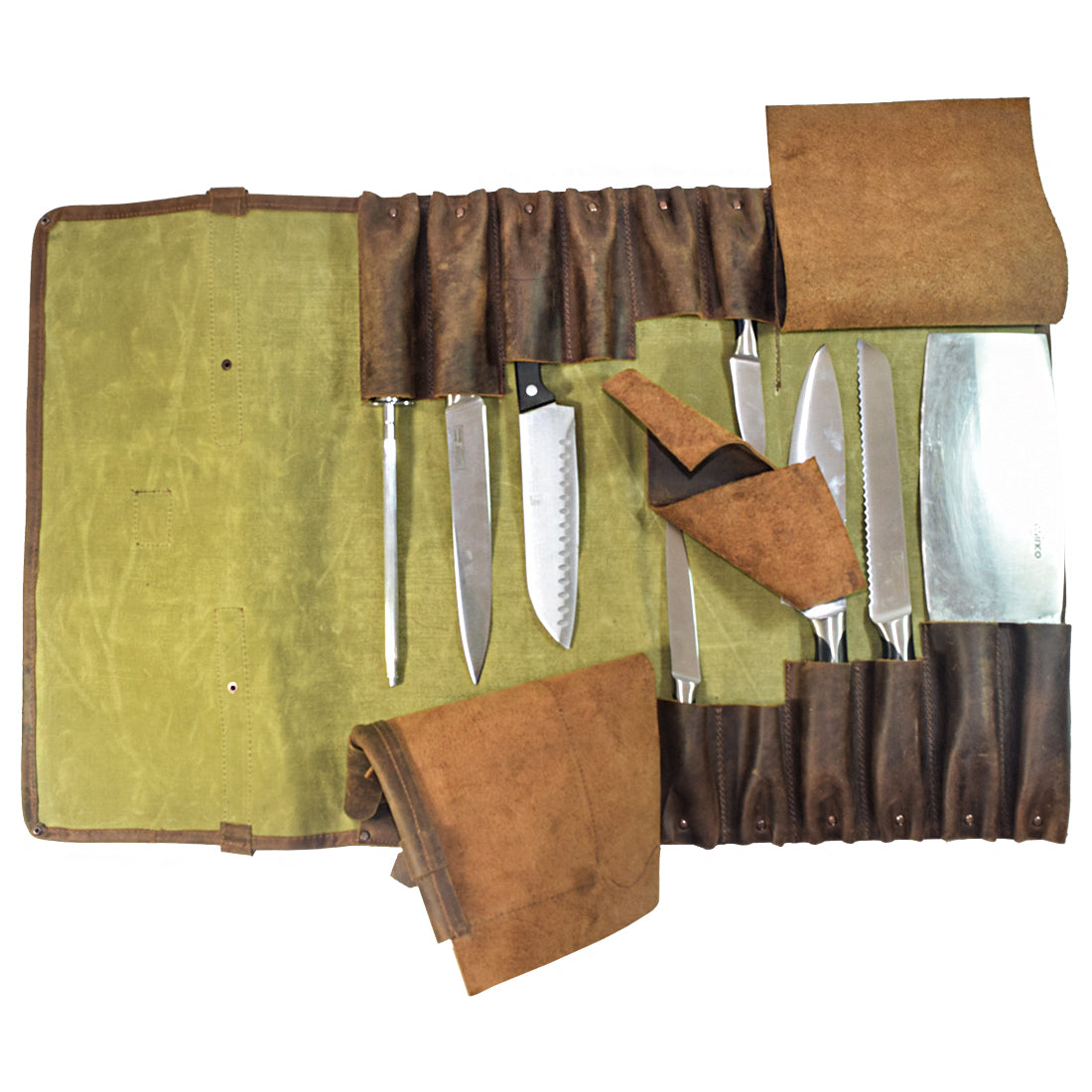 Knife Roll (12 Pockets) - Stockyard X 'The Leather Store'