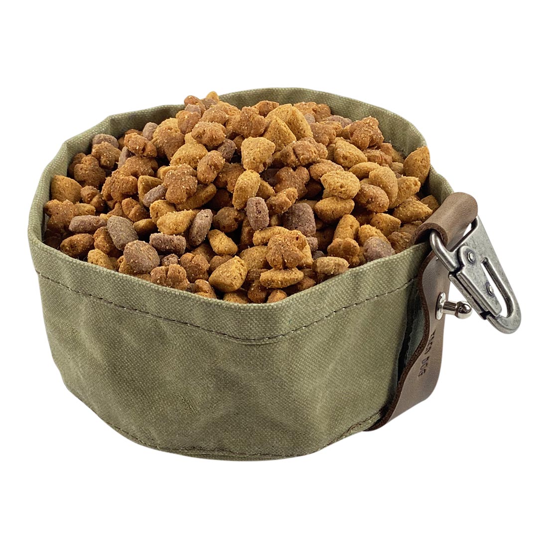 Waxed Canvas Travel Dog Bowl - Stockyard X 'The Leather Store'