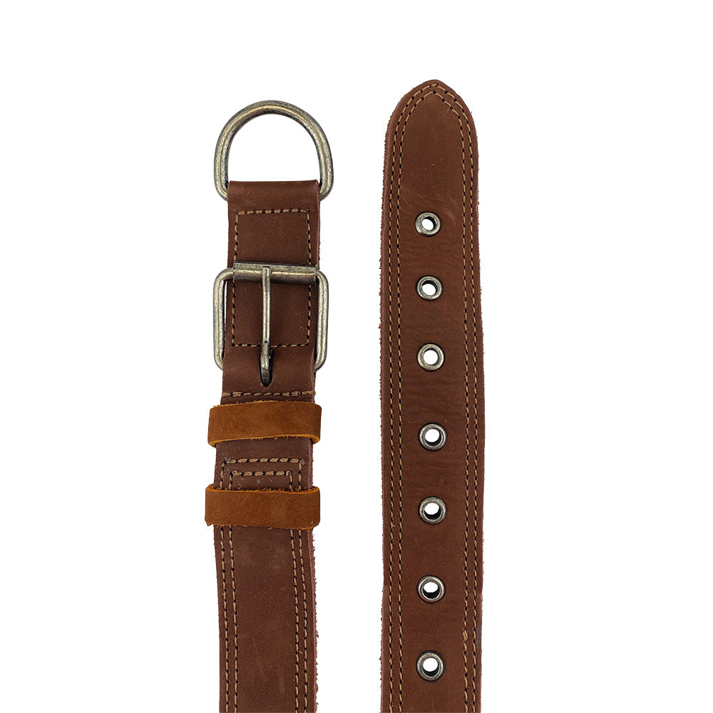 Leather Medium Dog Collar (12 to 21 in.) - Stockyard X 'The Leather Store'