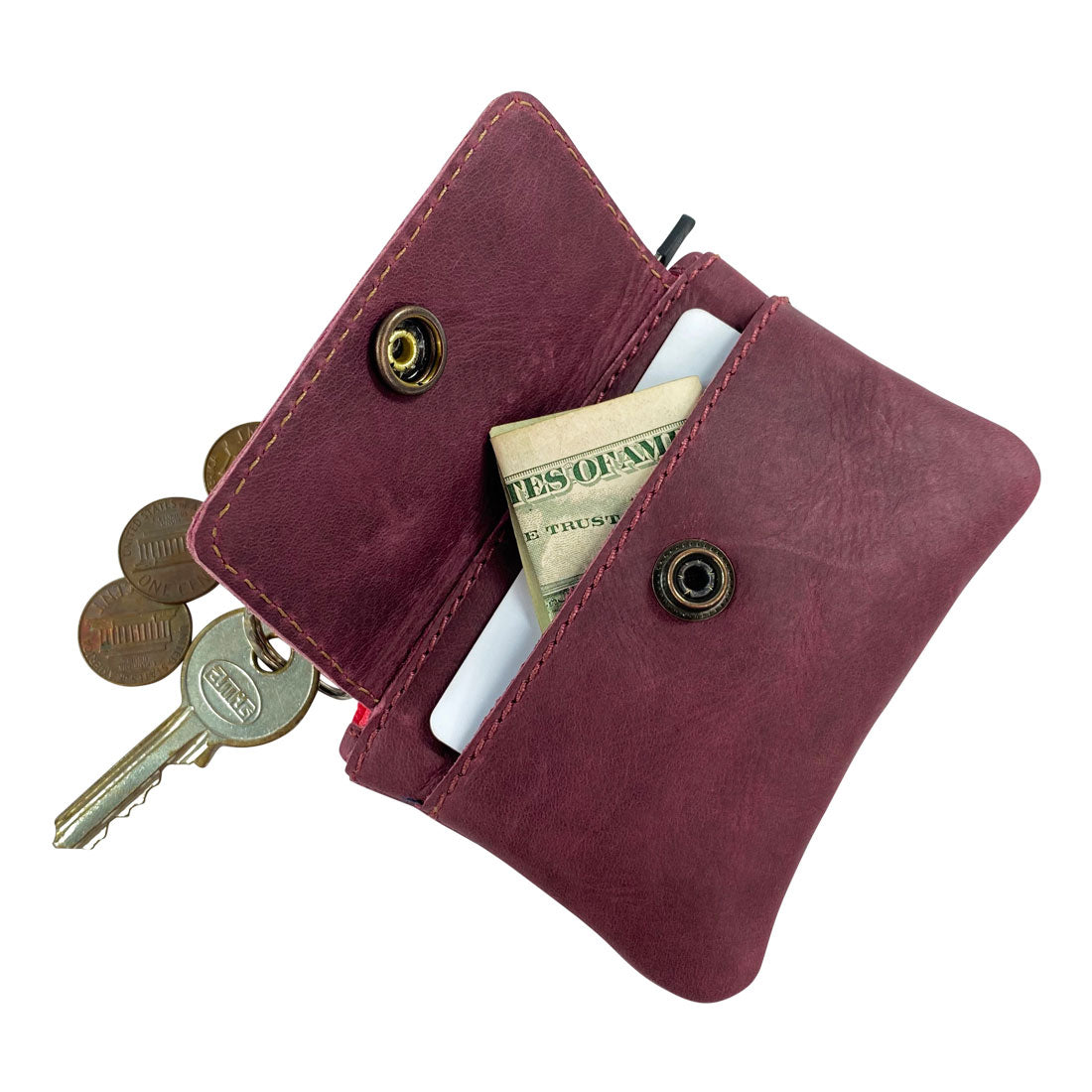 Key Holder Pouch with Zipper - Stockyard X 'The Leather Store'