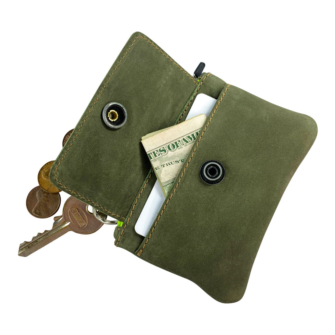 Key Holder Pouch with Zipper - Stockyard X 'The Leather Store'