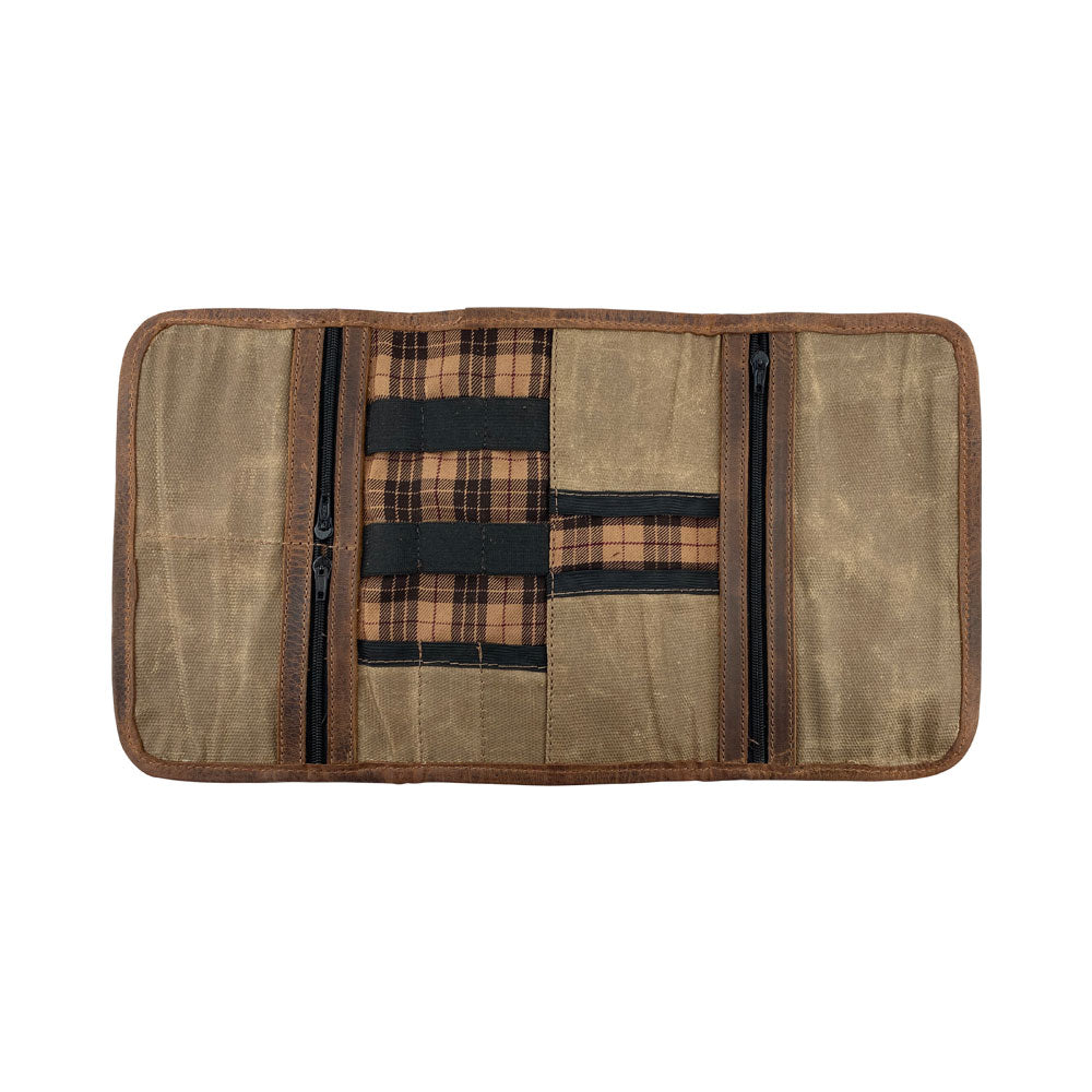 Multi Purpose Travel Organizer Roll For Cables - Stockyard X 'The Leather Store'