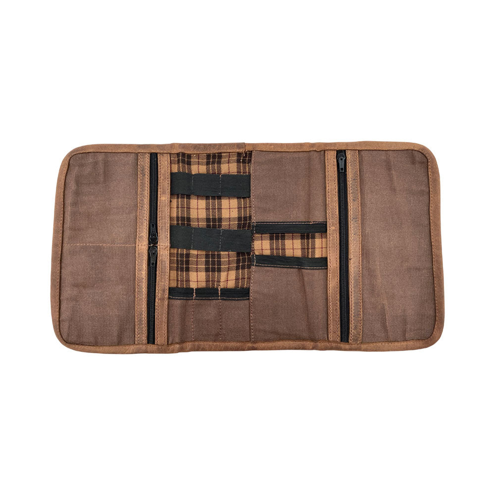 Multi Purpose Travel Organizer Roll For Cables - Stockyard X 'The Leather Store'