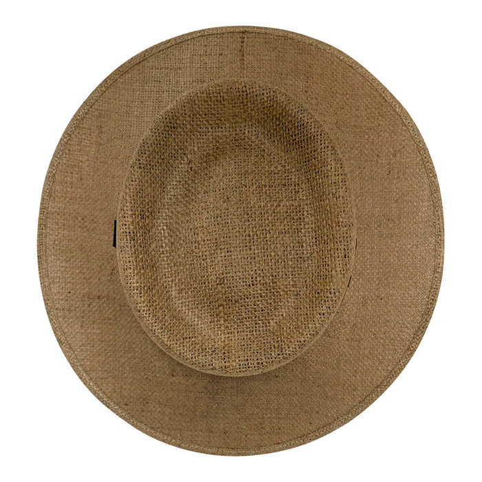 Angel Eyes Wide Brim Hat Handmade from 100% Oaxacan Jute - Dark Brown - Stockyard X 'The Leather Store'