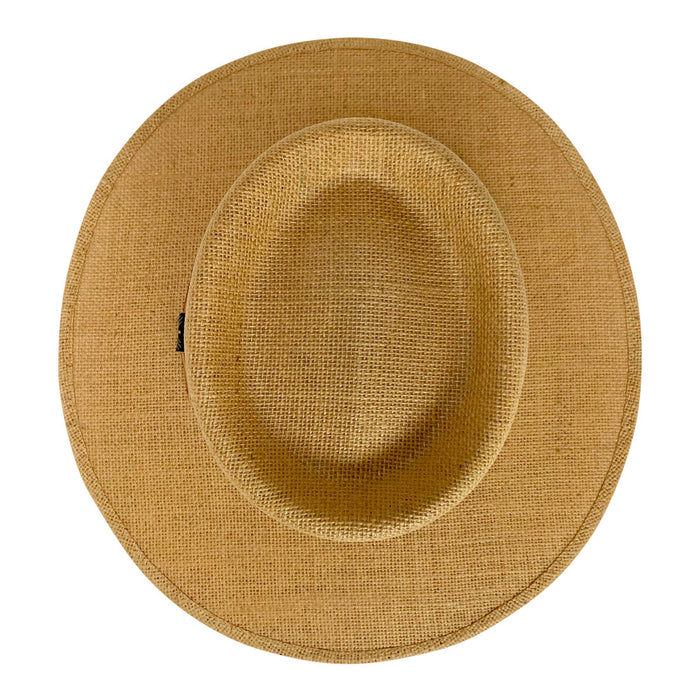 Angel Eyes Wide Brim Hat Handmade from 100% Oaxacan Jute - Light Brown - Stockyard X 'The Leather Store'