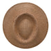 Angel Eyes Wide Brim Hat Handmade from Wood Pulp Raffia - Dark Brown - Stockyard X 'The Leather Store'