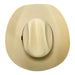 Wide Brim Cowboy Hat Handmade from 100% Oaxacan Cotton - Light Brown - Stockyard X 'The Leather Store'