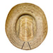 Wide Brim Cowboy Hat Handmade from 100% Coconut Palm Leaves - Dark Brown - Stockyard X 'The Leather Store'