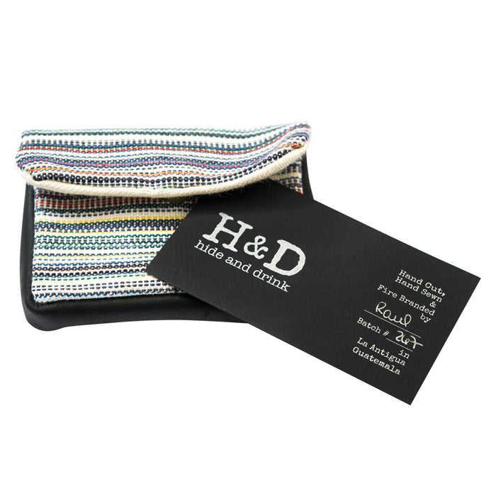 Striped Canvas Coin Pouch