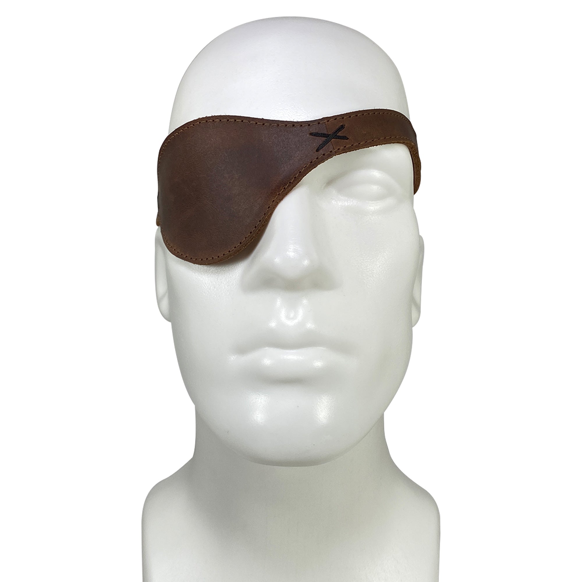 Stylish Pirate Eye Patch from Hide & Play, designed from full grain leather, perfect for cosplay, Halloween, or themed performances. This artisan handmade eye patch features small batch production by StockyardX, with meticulous hand cut and hand sewn craftsmanship from La Antigua Guatemala.