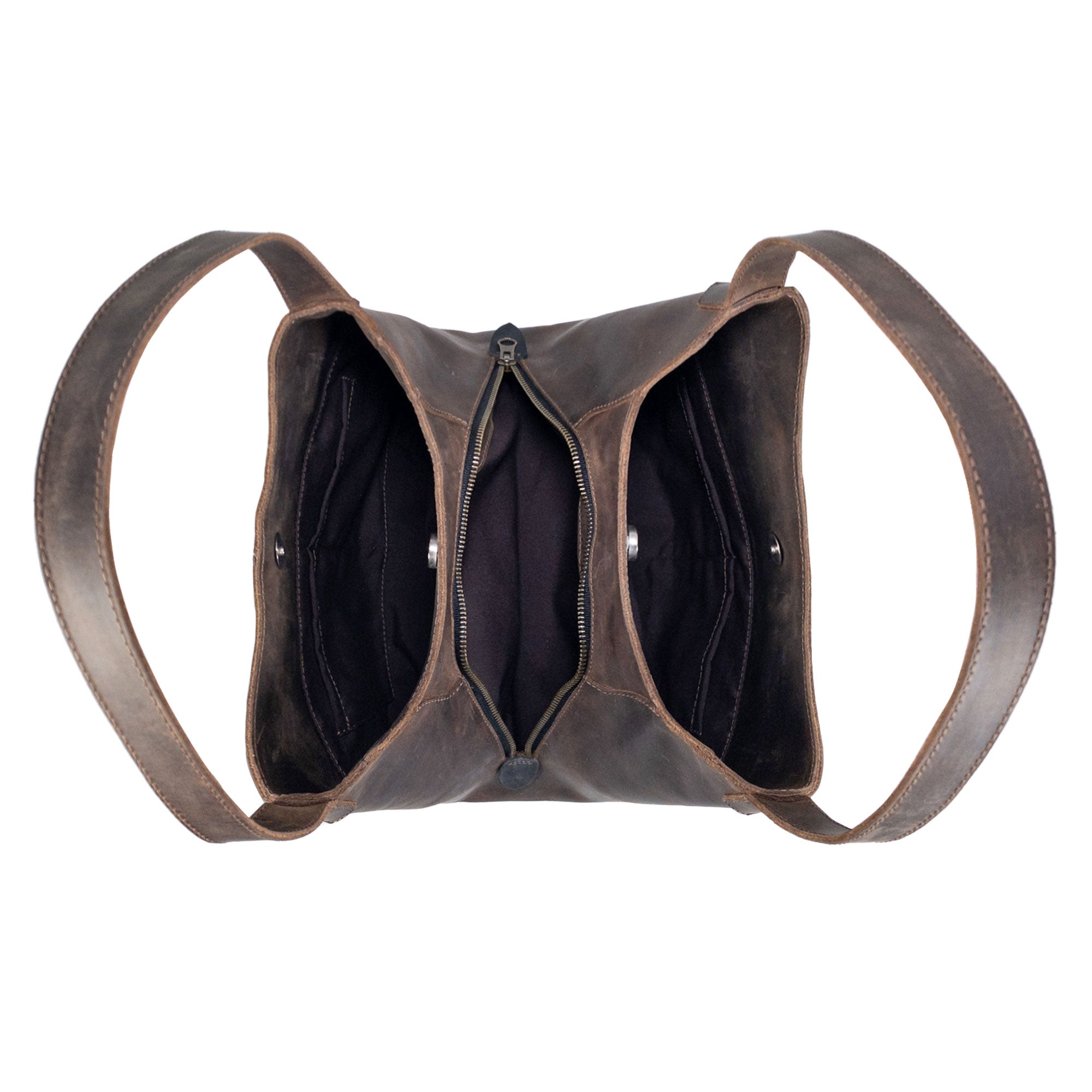 Women's Multi-pocket Shoulder Bag - Stockyard X 'The Leather Store'