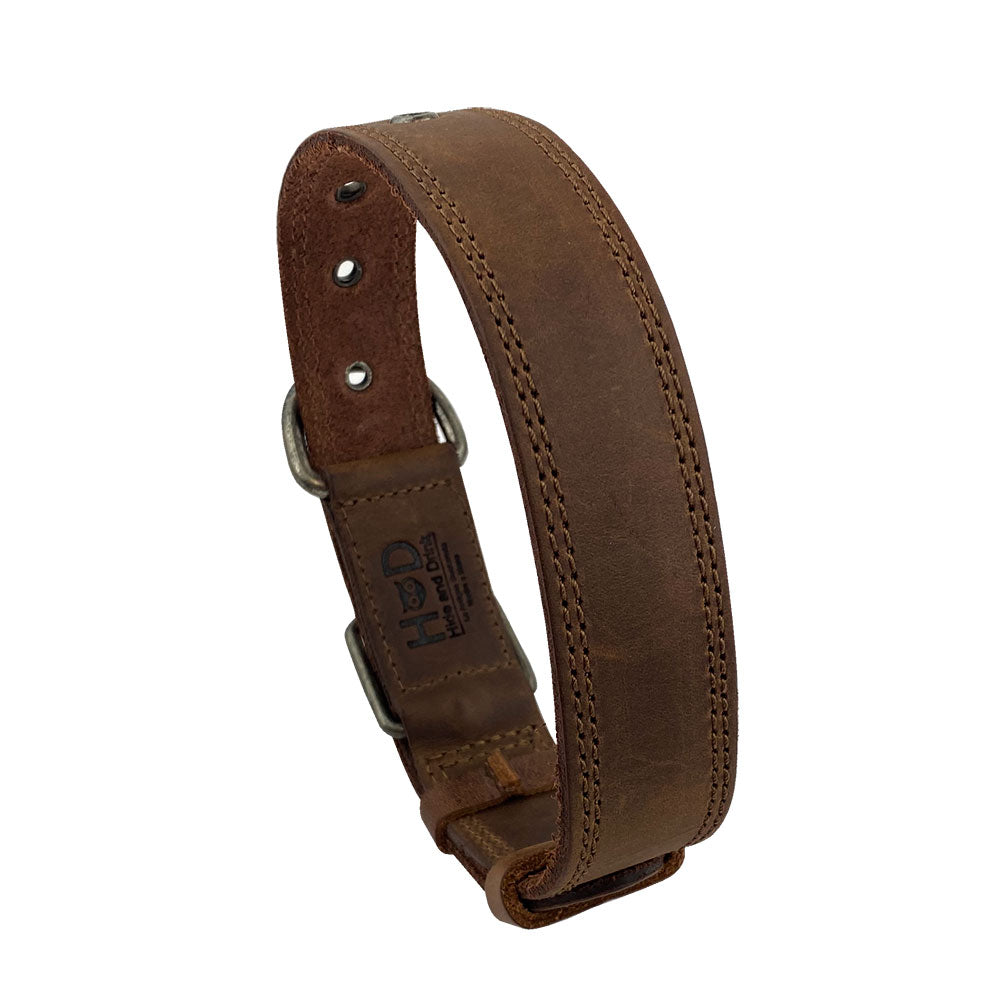 Leather Medium Dog Collar (12 to 21 in.) - Stockyard X 'The Leather Store'
