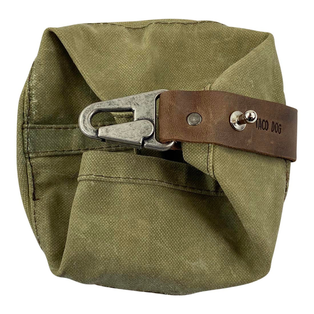 Waxed Canvas Travel Dog Bowl - Stockyard X 'The Leather Store'