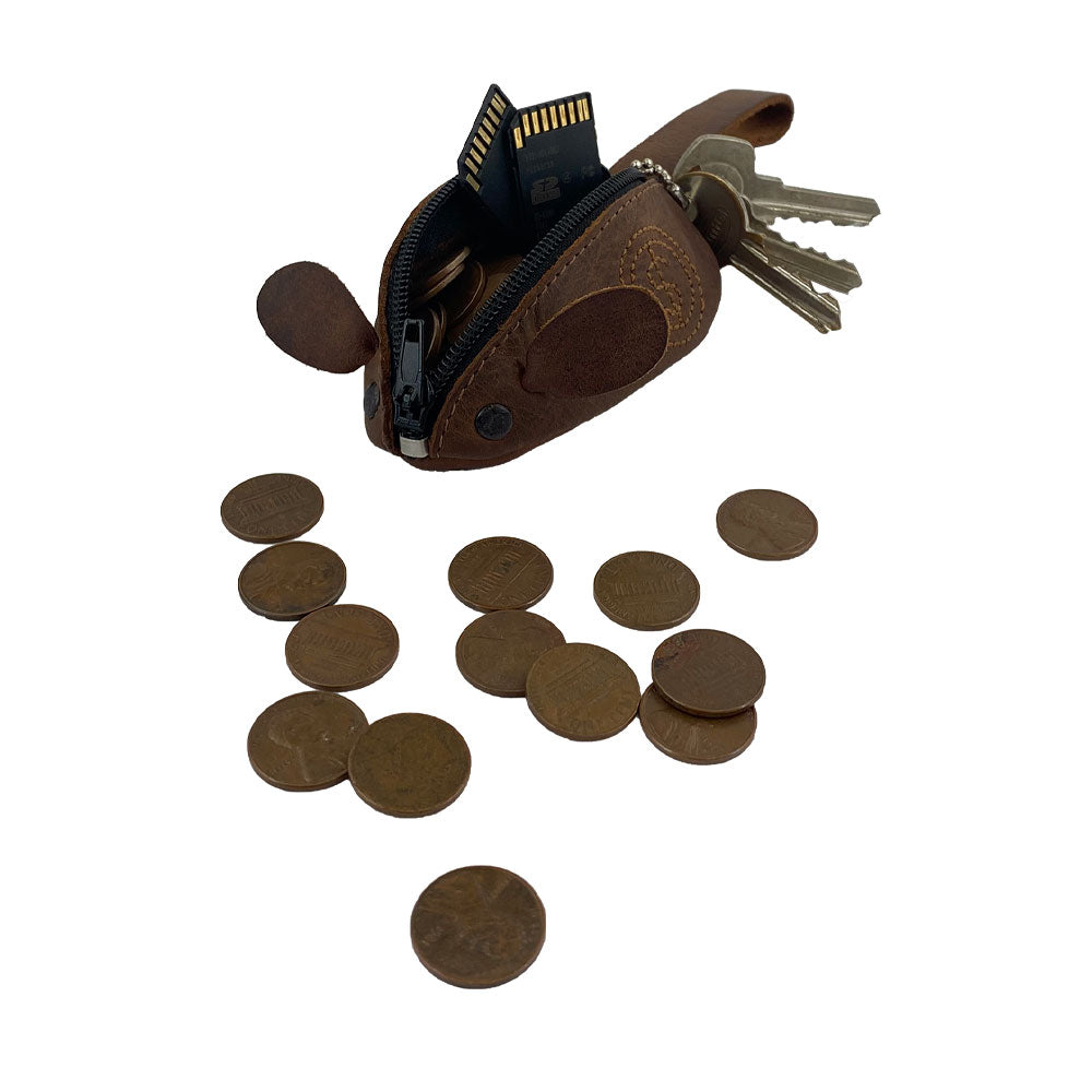 Mouse Coin Pouch Stitched Designs - Stockyard X 'The Leather Store'