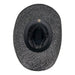 Indiana Eastwood Cowboy Hat Handmade from Wood Pulp Raffia - Black - Stockyard X 'The Leather Store'