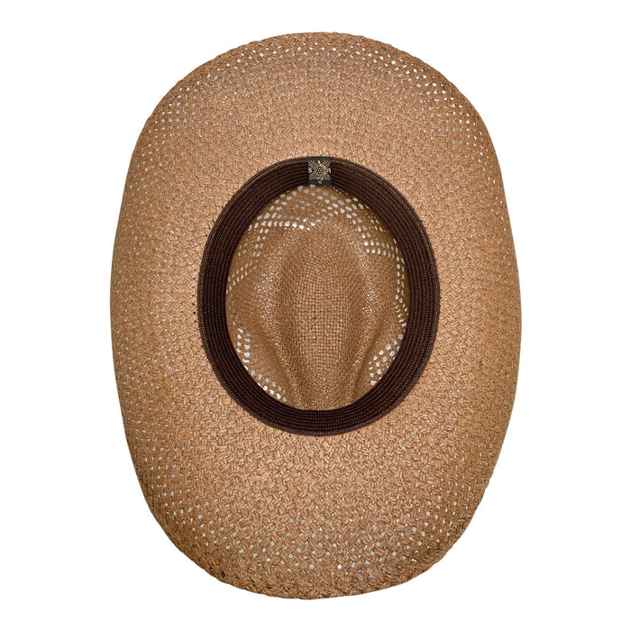 Indiana Eastwood Cowboy Hat Handmade from Wood Pulp Raffia - Dark Brown - Stockyard X 'The Leather Store'