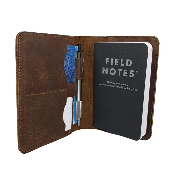 Field Notes Cover (3.5 x 5.5 in.) with Card Slots - Stockyard X 'The Leather Store'