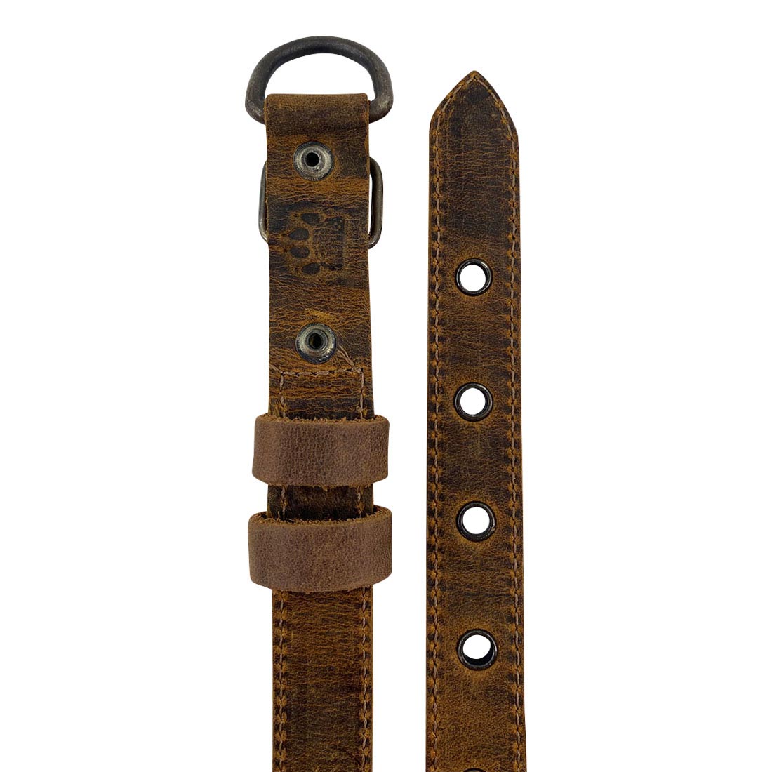 Rustic Slim Dog Collar - Stockyard X 'The Leather Store'