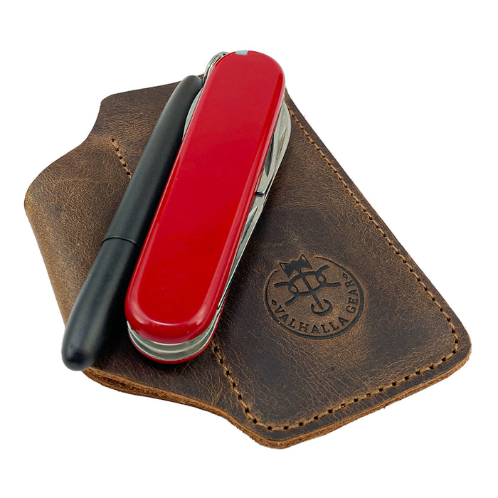 Swiss Knife Case with Pen Slot - Stockyard X 'The Leather Store'