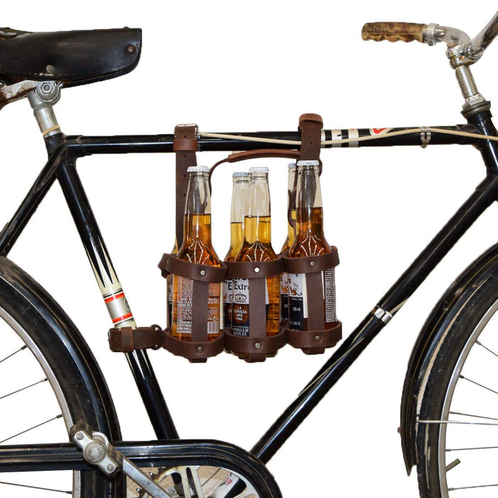 Bike Six Pack Carrier - Stockyard X 'The Leather Store'