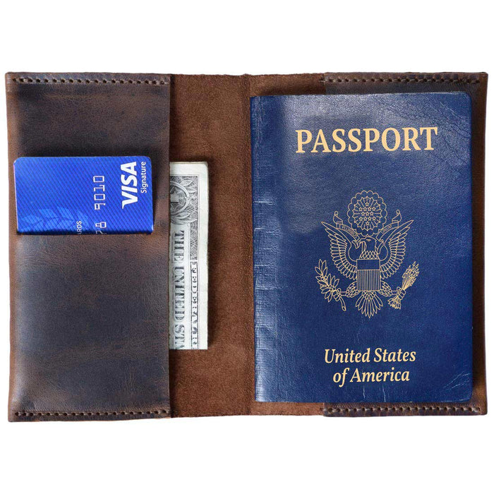Passport Case With Card Holder - Stockyard X 'The Leather Store'