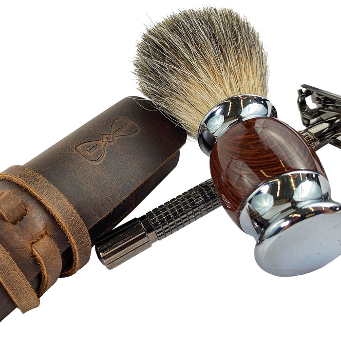 Shaving Brush Roll - Stockyard X 'The Leather Store'