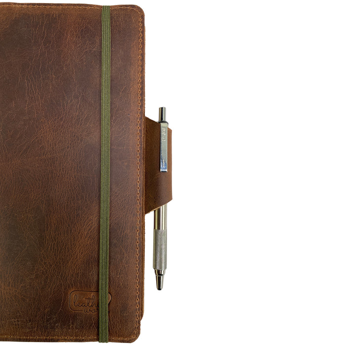 A5 Notebook Cover with Card Slots - Stockyard X 'The Leather Store'