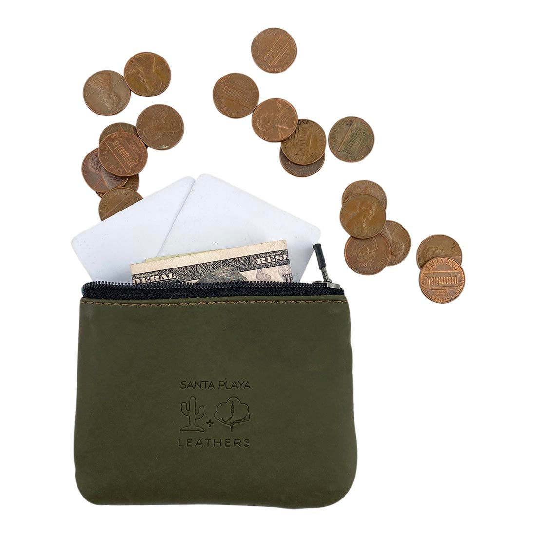 Fruit & Vegetable Leathers Zippered Pouch Wallet - Stockyard X 'The Leather Store'