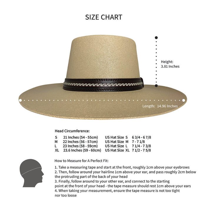Angel Eyes Wide Brim Hat Handmade from 100% Oaxacan Cotton - Dark Brown - Stockyard X 'The Leather Store'