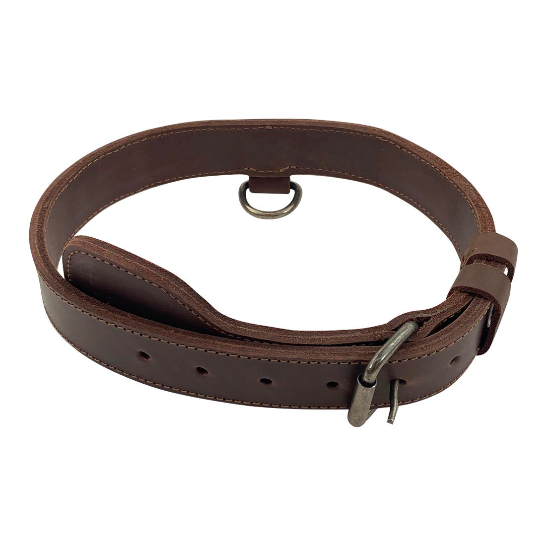 High-quality Dog Collar with Handle by Taco Dog, designed for style and comfort. This Dog Collar with Handle features durable, heavy-duty hardware and 6 adjustable holes, perfect for small, medium, and large dogs. Crafted from full grain leather, it's ideal for walking and training. Handmade in La Antigua Guatemala with artisan techniques, the collar is both functional and stylish.