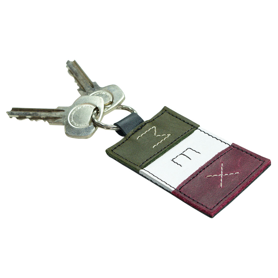 Mexican Flag Keychain - Stockyard X 'The Leather Store'