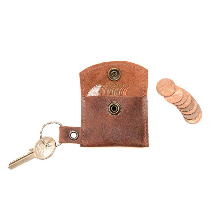 Tiny Coin Holder Keychain - Stockyard X 'The Leather Store'