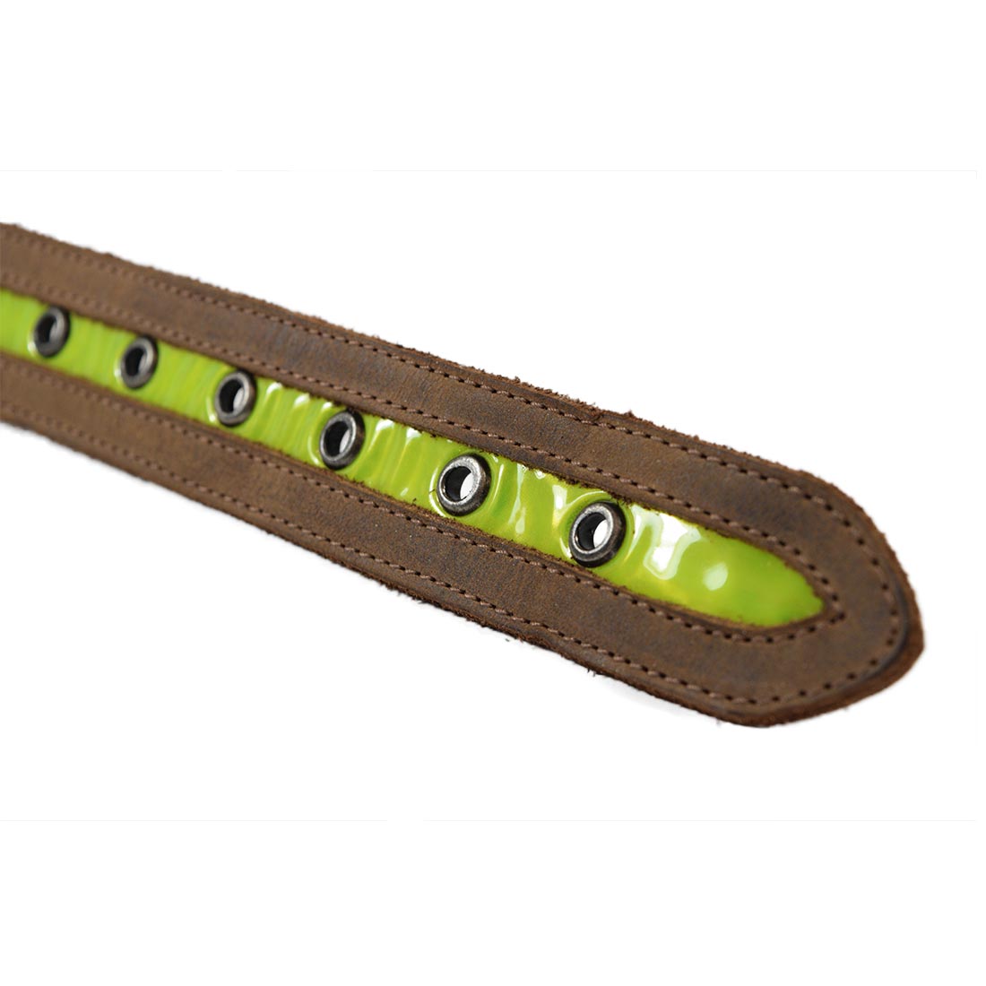 Dog Collar Reflective  (12 to 21 inches) - Stockyard X 'The Leather Store'