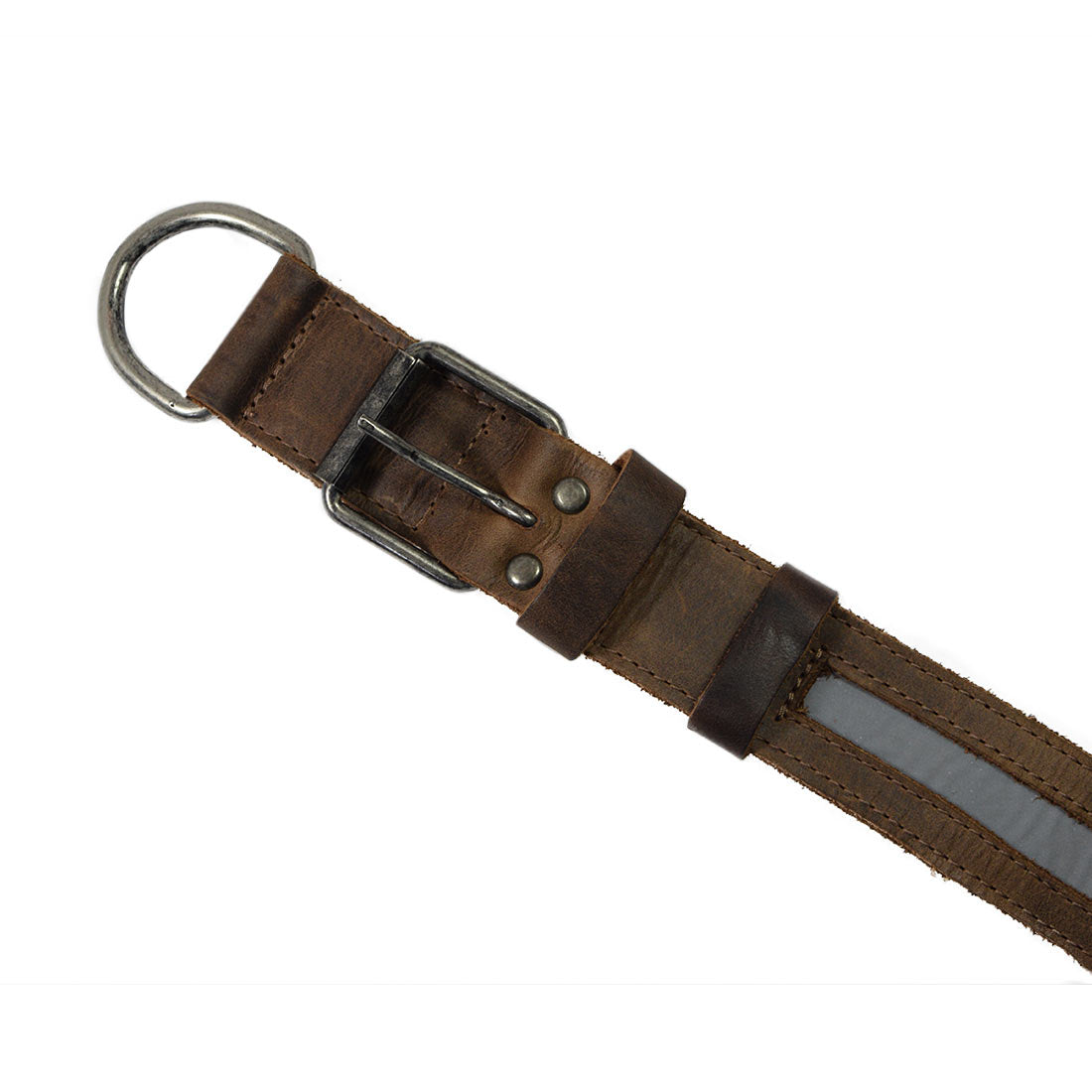 Dog Collar Reflective  (12 to 21 inches) - Stockyard X 'The Leather Store'
