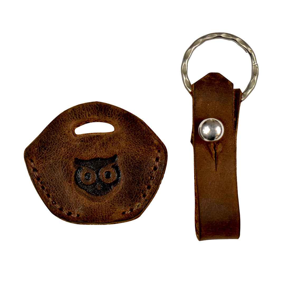 Hide & Drink Single Key Sleeve, a unique vintage leather cover with a durable key ring holder. This stylish accessory is hand sewn and made from full grain leather, representing small batch production excellence from La Antigua Guatemala.