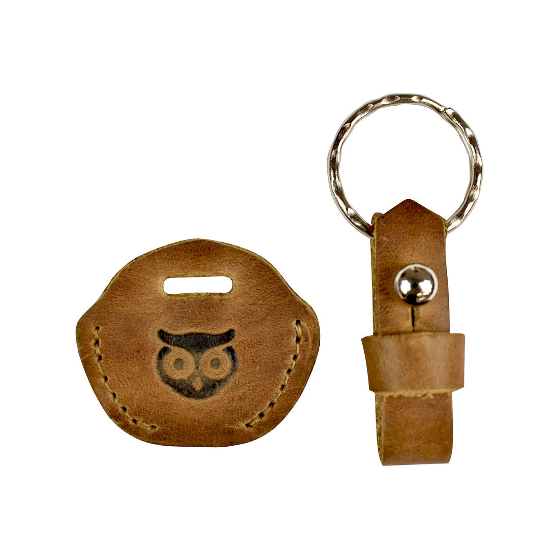 Hide & Drink Single Key Sleeve, stylish key ring holder with a beautifully crafted vintage cover made from full grain leather. Artisan-made in La Antigua Guatemala, showcasing the dedication to small batch production.