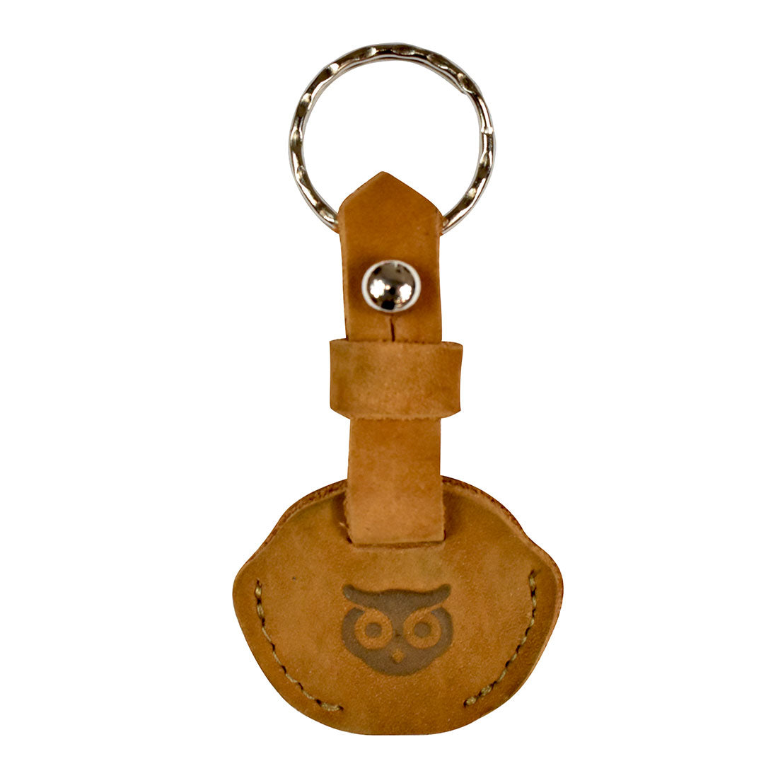 Hide & Drink Single Key Sleeve, featuring a practical key ring holder with an elegant vintage cover. This artisan product is meticulously crafted from full grain leather in La Antigua Guatemala.