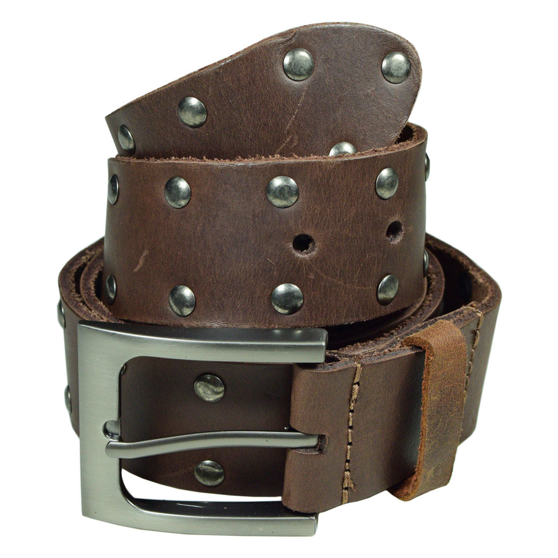 Double Riveted Belt - Stockyard X 'The Leather Store'