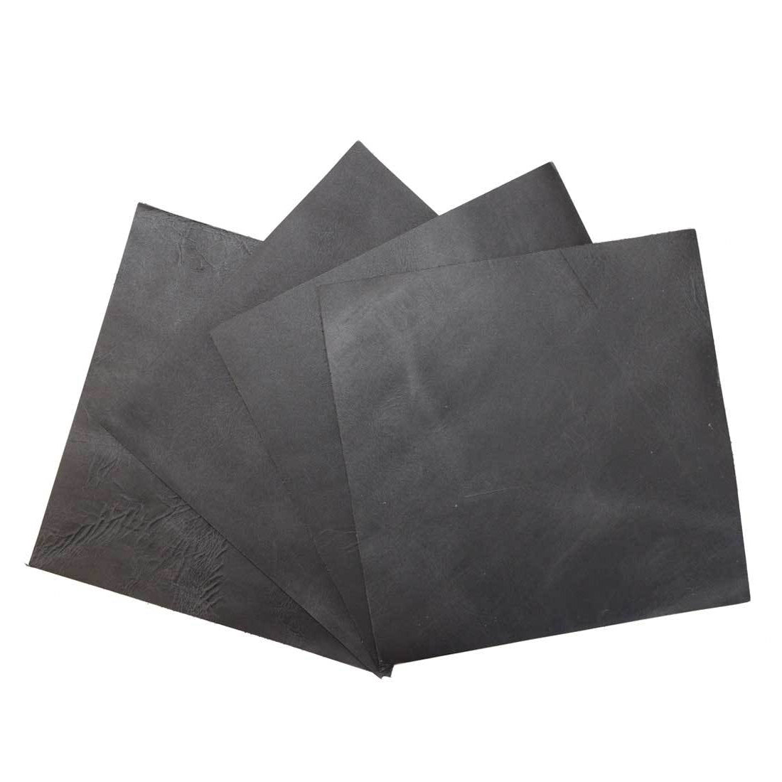 Hide & Drink Leather Squared Scraps 6 x 6 in. (4 Pack) presenting a collection of four full grain leather rectangles perfect for crafting and tooling. This artisan-crafted, small batch leather sourced from La Antigua Guatemala and Oaxaca Mexico provides the ideal base for your projects.