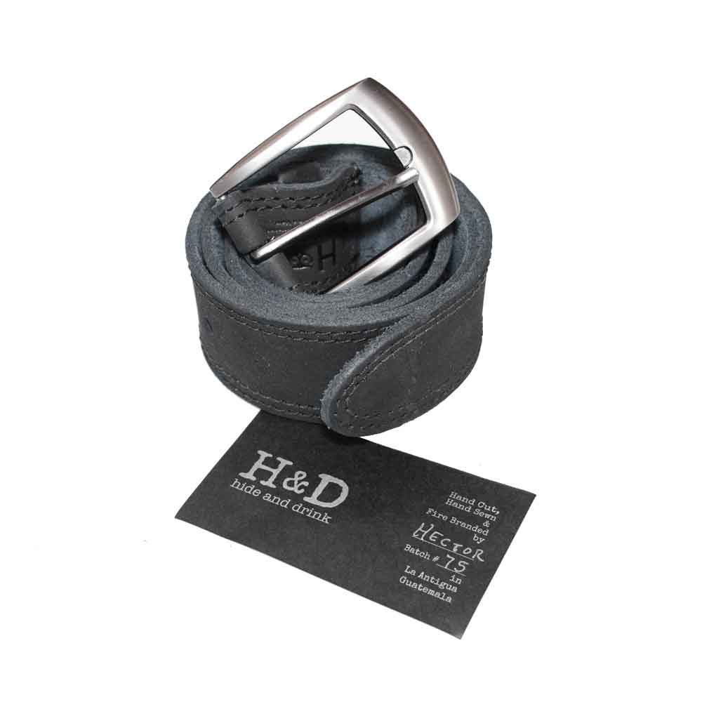 Two Row Stitch Leather Belt - Stockyard X 'The Leather Store'