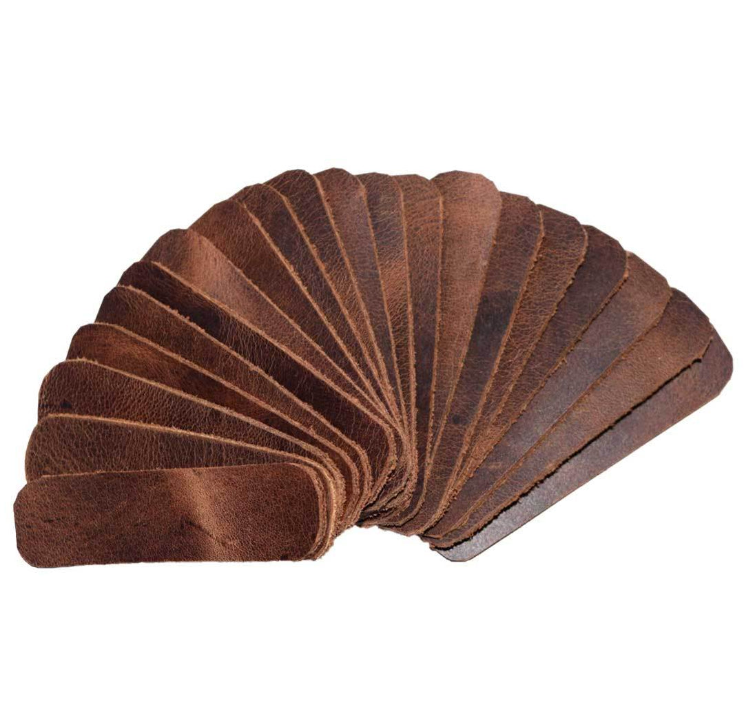 Leather Rounded Rectangular Shapes 0.75 x 3 in. (Set of 20) - Stockyard X 'The Leather Store'