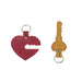 Heart Trinket Keychain (2 Pieces) - Stockyard X 'The Leather Store'