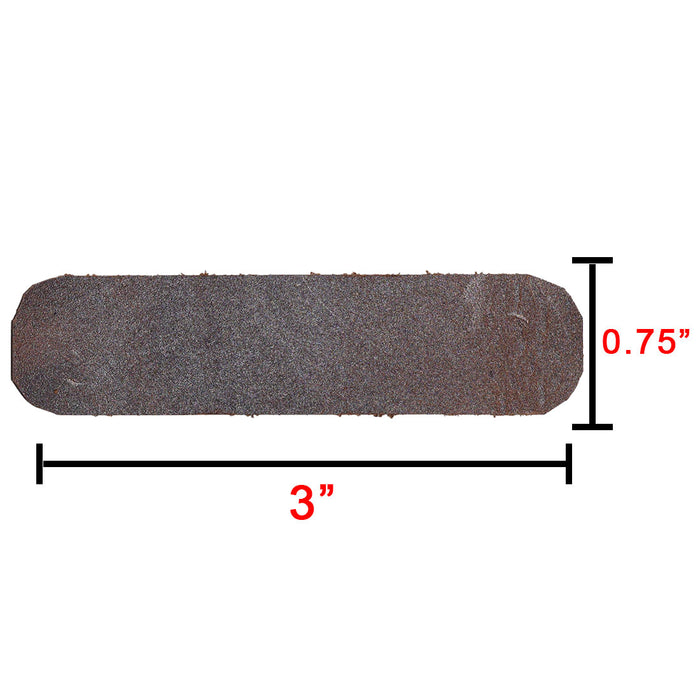 Leather Rounded Rectangular Shapes  0.75 x 3 in. (Set of 20) - Stockyard X 'The Leather Store'