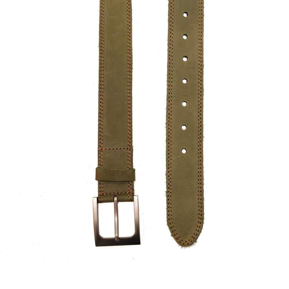 Two Row Stitch Leather Belt - Stockyard X 'The Leather Store'