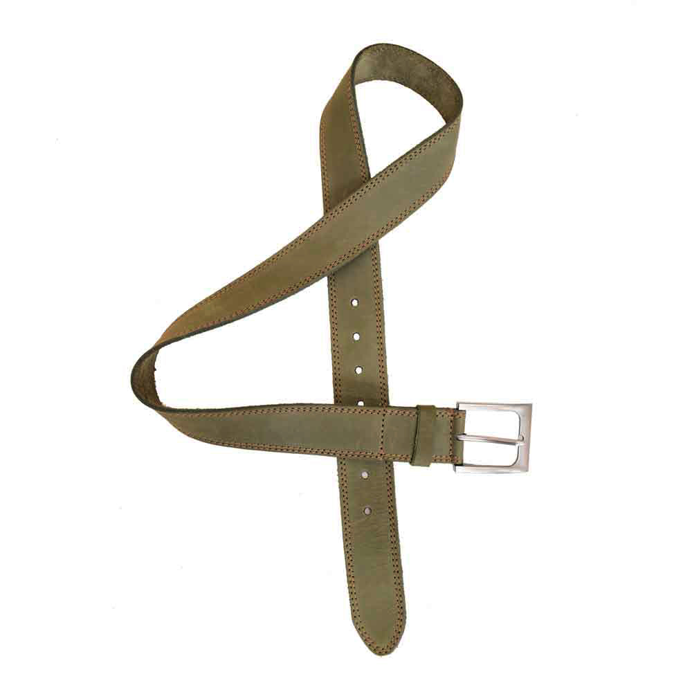 Two Row Stitch Leather Belt - Stockyard X 'The Leather Store'