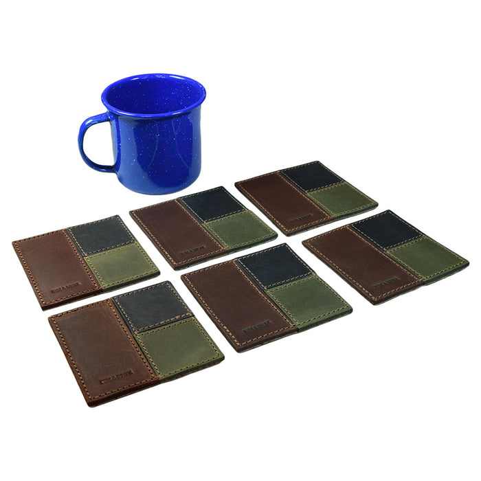 Mosaic Squared Coaster (6 pack) - Stockyard X 'The Leather Store'